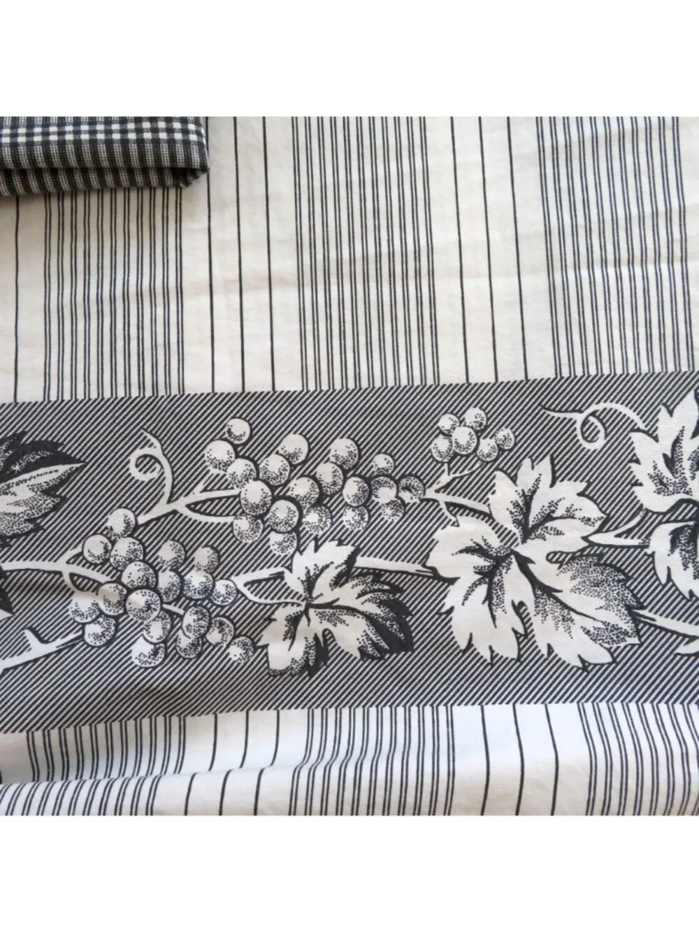 Vintage Martha Stewart Everyday Full Flat Sheet Standard Pillowcase Set Striped